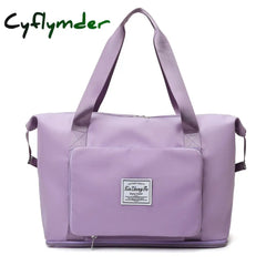 Cyflymder Large Capacity Folding Travel Bags Waterproof Tote Handbag Duffle Multifunctional Women