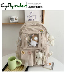 Cyflymder Large-Capacity High School Student Backpack Ins Japanese Junior Bag Female Mori Girl