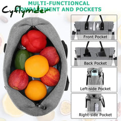 Cyflymder Large Capacity Insulated Thermal Lunch Box Bags For Women Kids Waterproof Food Cooler Bag