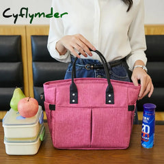 Cyflymder Large Capacity Insulated Thermal Lunch Box Bags For Women Kids Waterproof Food Cooler Bag