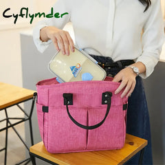 Cyflymder Large Capacity Insulated Thermal Lunch Box Bags For Women Kids Waterproof Food Cooler Bag
