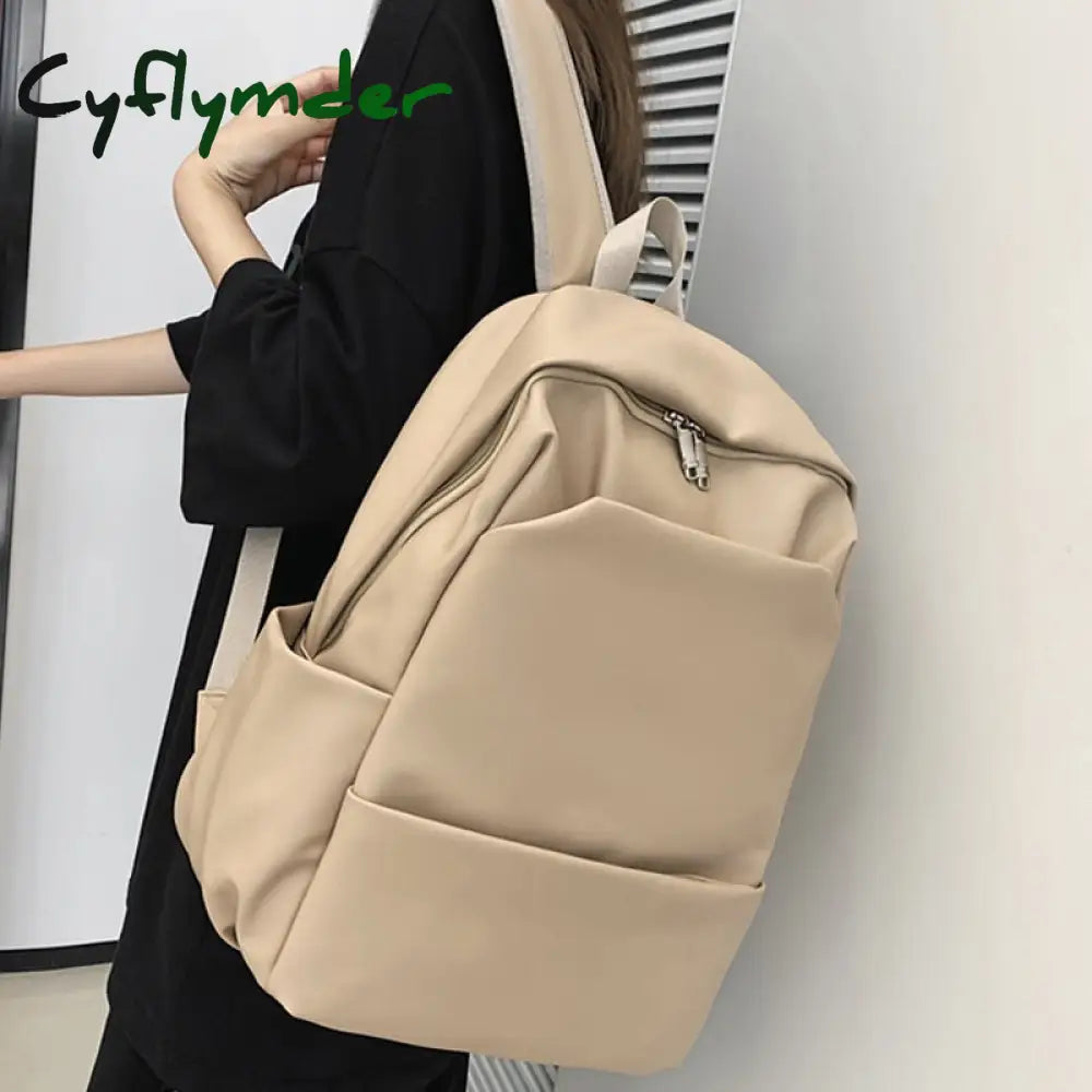 Cyflymder Large Capacity Leather Women Backpack Men Travel Backpacks High Quality Bookbags Mochilas