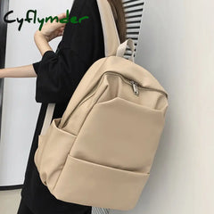 Cyflymder Large Capacity Leather Women Backpack Men Travel Backpacks High Quality Bookbags Mochilas