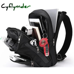 Cyflymder Large Capacity Men Oxford Waterproof Multifunction Shoulder Bags Messenger Chest Sling