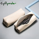 Cyflymder Large Capacity Pu Leather Pencil Bag Stationery Holder Case Storage Box Zipper Pouch