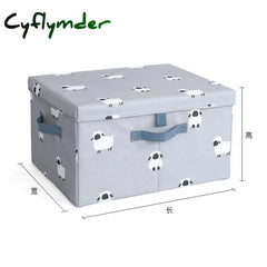 Cyflymder Large Capacity Storage Boxes With Lids Folding Box Organizer Closet Clothes Quilts Toys