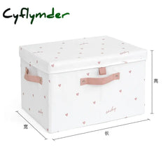 Cyflymder Large Capacity Storage Boxes With Lids Folding Box Organizer Closet Clothes Quilts Toys