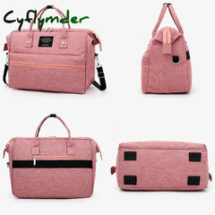 Cyflymder Large Capacity Waterproof Casual Laptop Bag Milk Bottle Baby Nappy Diaper Mummy Daddy