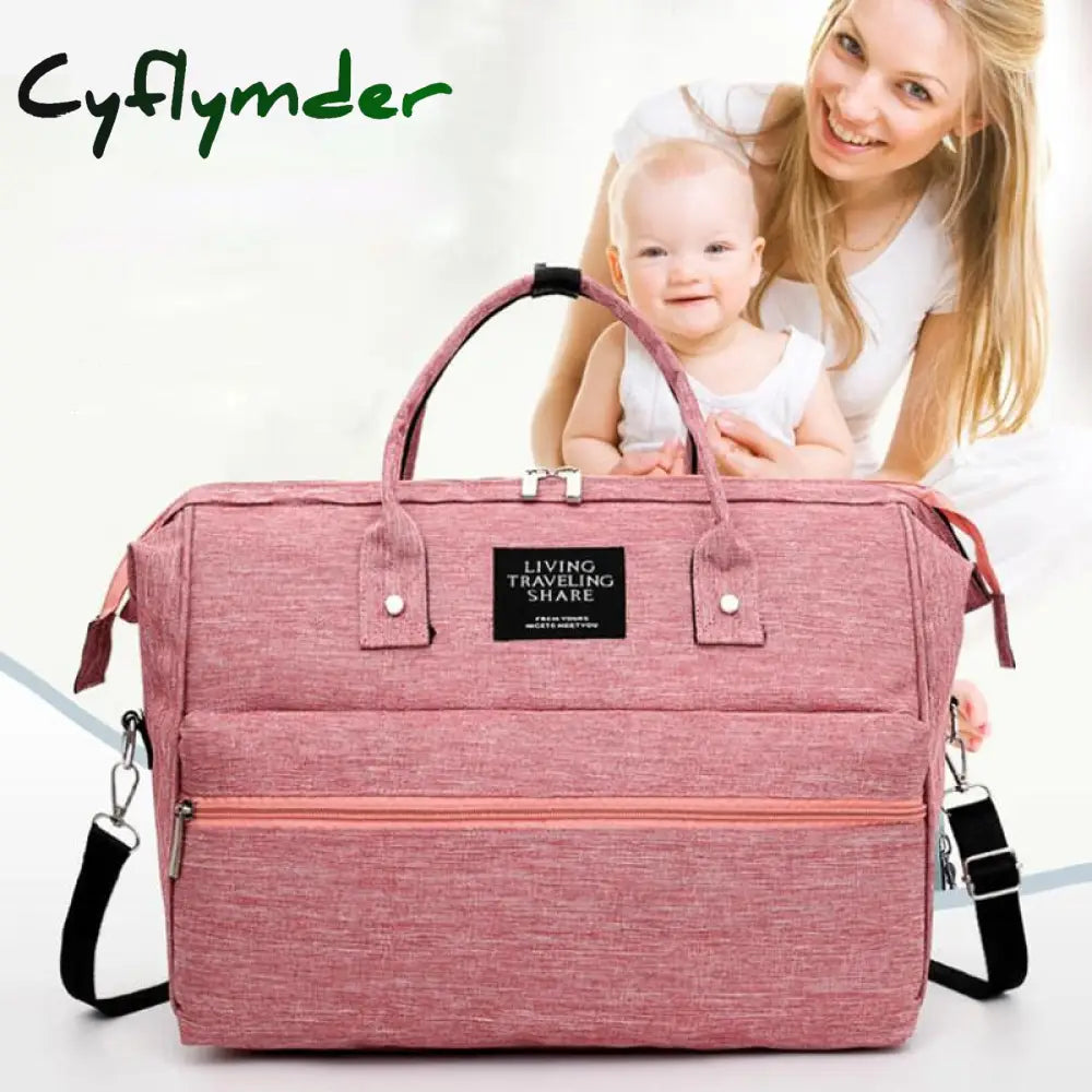 Cyflymder Large Capacity Waterproof Casual Laptop Bag Milk Bottle Baby Nappy Diaper Mummy Daddy