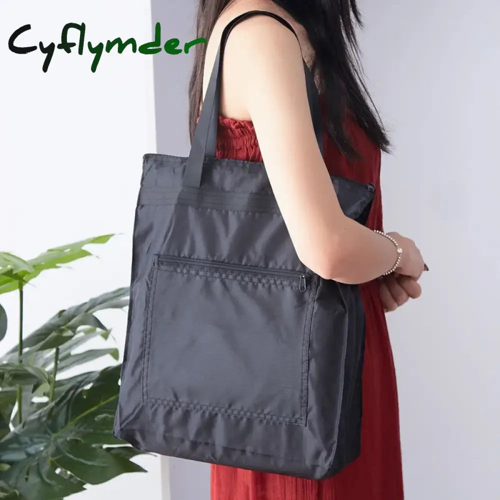 Large Capacity Waterproof Oxford Cloth Reusable Foldable Shopping Bag Tote Bag Shoulder Bag Washable Shopper Storage Bag Handbag