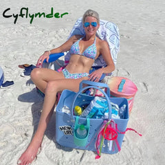 Cyflymder Large Capacity Women Eva Soft Basket Fashion Shoulder Bag For Ladies Beach Vacation