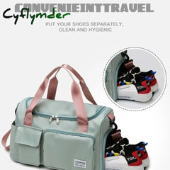Cyflymder Large Capacity Women’s Travel Bag Casual Weekend Handbag Ladies Sports Yoga Luggage