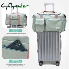 Cyflymder Large Capacity Women’s Travel Bag Casual Weekend Handbag Ladies Sports Yoga Luggage