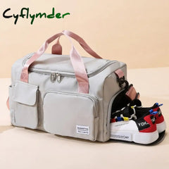 Cyflymder Large Capacity Women’s Travel Bag Casual Weekend Handbag Ladies Sports Yoga Luggage