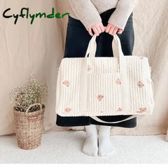 Cyflymder Large Maternity Bag For Baby Diaper Maternal Mommy Quilted Nappy Packs Toiletry Labour
