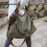 Cyflymder Large Pocket Casual Tote Women’s Handbags Shoulder Canvas Capacity Bags For Women