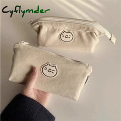 Cyflymder Large Portable Cartoon Dog Pencil Cases Kawaii Bag School Storage Student Big Pen Box
