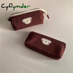 Cyflymder Large Portable Cartoon Dog Pencil Cases Kawaii Bag School Storage Student Big Pen Box