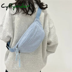 Cyflymder Large Waist Bags Belly Bag Woman Shoulder Crossbody Chest Bag Hip Sack Girl Fanny Packs for Women Belt Bum