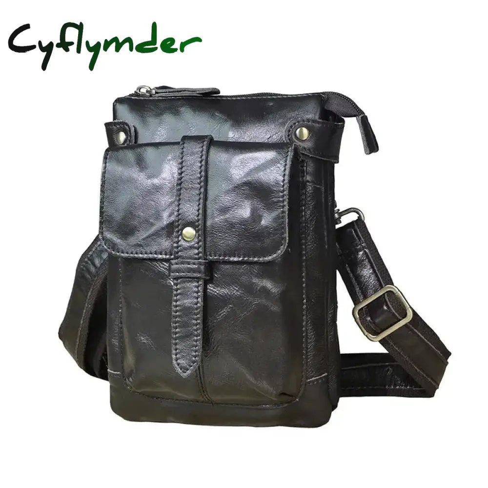 Cyflymder Leather Men Multifunction Designer Casual Mochila Shoulder Messenger Bag Fashion Belt