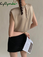 Cyflymder - Leisure Satin Blouse Blouses