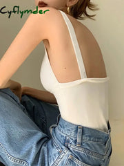 Cyflymder - Leisure V-Neck Ribbed Cami Top Tank Tops & Camis
