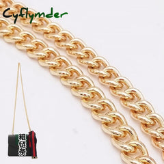 Cyflymder Long 105Cm Metal Purse Chain Strap Handle Replacement For Handbag Shoulder Bag Gold Color