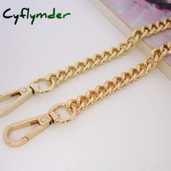 Cyflymder Long 105Cm Metal Purse Chain Strap Handle Replacement For Handbag Shoulder Bag Gold Color