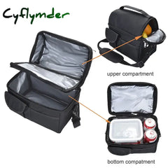 Cyflymder Lunch Bag Reusable Insulated Thermal Women Men Multifunctional 8L Cooler And Warm Keeping