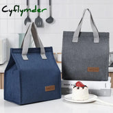Cyflymder Lunch Bag Thermal Insulation Box Storage Handbag Solid Color Multifunctional Kid School