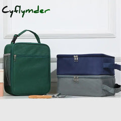 Cyflymder Lunch Box Storage Tote Mesh Side Pouch Portable Bag Heat Insulation Children’s School