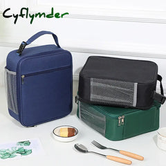 Cyflymder Lunch Box Storage Tote Mesh Side Pouch Portable Bag Heat Insulation Children’s School