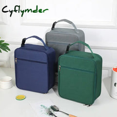 Cyflymder Lunch Box Storage Tote Mesh Side Pouch Portable Bag Heat Insulation Children’s School