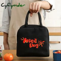 Cyflymder Lunch Carry Bag Insulated Thermal Portable Bags For Women Children School Trip Lunch