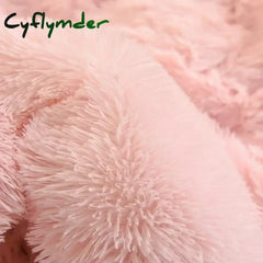 Cyflymder Luxury Autumn Winter Warm Pink Bedding Set Plush Kawaii Mink Velvet Queen Duvet Cover Set with Sheets Single