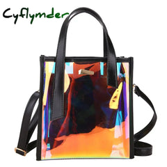 Cyflymder Luxury Band Women Pvc Shoulder Bag Fashion Transparent Clear Handbag Messenger Bags Jelly