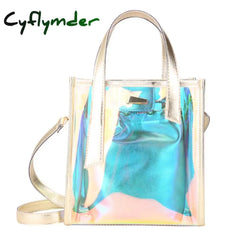 Cyflymder Luxury Band Women Pvc Shoulder Bag Fashion Transparent Clear Handbag Messenger Bags Jelly