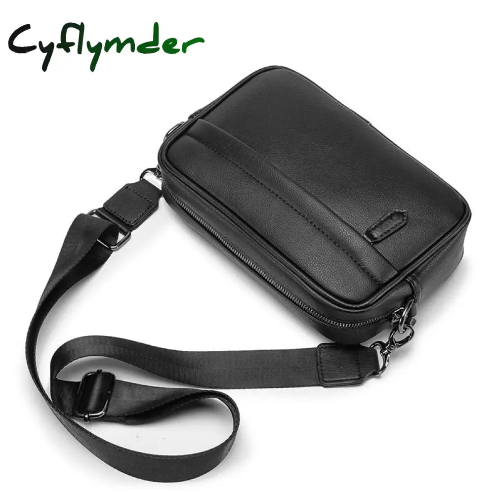 Cyflymder Luxury Brand Design Men Crossbody Bag Casual Solid Messenger Mens Small Shoulder Flap
