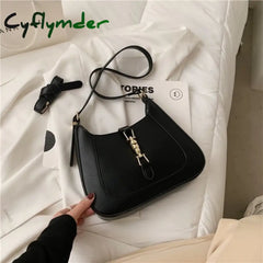 Cyflymder Luxury Brand Leather Shoulder Crossbody Bags For Women Bolso Sac A Main Purses And
