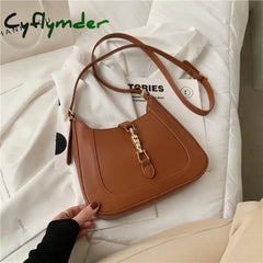 Cyflymder Luxury Brand Leather Shoulder Crossbody Bags For Women Bolso Sac A Main Purses And