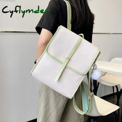 Cyflymder Luxury Designer Leather Women’s Backpack Large Capacity Travel Rucksack School For