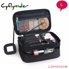 Cyflymder Luxury Designer Women’s Toiletry Cosmetic Bag Double Waterproof Beautician Make Up Bags