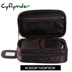 Cyflymder Luxury Designer Women’s Toiletry Cosmetic Bag Double Waterproof Beautician Make Up Bags