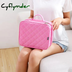 Cyflymder Luxury Designer Women’s Toiletry Cosmetic Bag Double Waterproof Beautician Make Up Bags