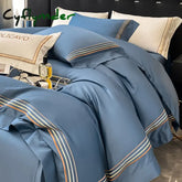 Cyflymder Luxury Egyptian Cotton Bedding Set Embroidery Duvet Cover Set Quilt Cover Fitted/Flat Sheet Pillowcase Home