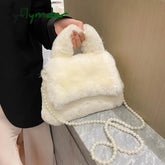 Cyflymder Luxury Faux Fur Handbag Brand Designer Bag Soft Plush Shoulder Small Fluffy Bolsa