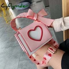 Cyflymder Luxury Handbag Fashion New High Quality Pu Leather Women’s Designer Sweet Girl Bow Tote