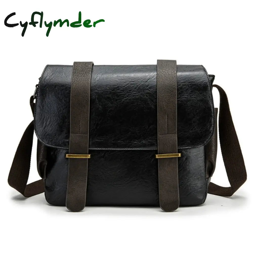 Cyflymder Luxury Men Bag Leather Messenger Bags Cross Body Business Pu Casual Document Single