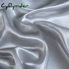 Cyflymder Luxury Satin Fitted Sheet High-End Solid Color Mattress Cover With Elastic Band Bedsheet 140x200 200x220 Fit