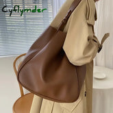Cyflymder Luxury Tote Bag Woman Trend Large Capacity Female Shoulder Bag High Quality Leather Simple Designer Woman